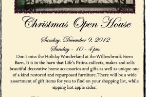 Christmas Open House – December 9th – 10 -4 pm